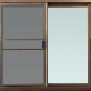 หน้าต่างมิเนียมสีชา 50x100 2ช่อง